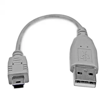 StarTech.com Καλώδιο Mini-USB 2.0 15 cm – A σε Mini-B, 0,152 m, USB A, Mini-USB B, USB 2.0, αρσενικό/αρσενικό, γκρι
