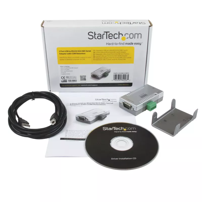 StarTech.com Προσαρμογέας USB σε σειριακό RS232 RS422 RS485 2 θυρών με COM-Retention