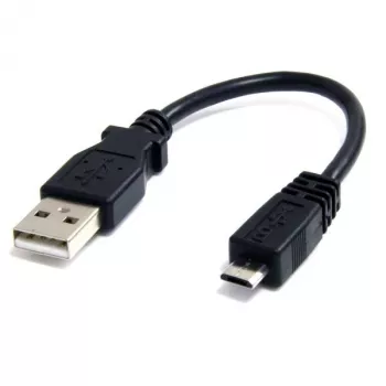StarTech.com Καλώδιο Micro-USB 15 cm - A σε Micro B, 0,1524 m, USB A, Micro-USB B, αρσενικό/αρσενικό, 0,48 Gbit/s, μαύρο