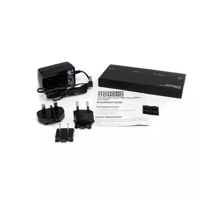 StarTech.com Διανομέας HDMI 2 θυρών και ενισχυτής σήματος, HDMI, 2x HDMI, 1920 x 1200 pixel, μαύρο, χάλυβας, 15 m