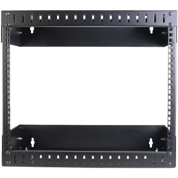 StarTech.com Rack δικτύου τοίχου 8U 19 ιντσών – ρυθμιζόμενο βάθος 12–20 ίντσες rack διακομιστή ανοιχτού πλαισίου 2 στύλων για AV/δεδομένα/επικοινωνίες IT/εξοπλισμό υπολογιστών/switch με παξιμάδια κλωβού και βίδες