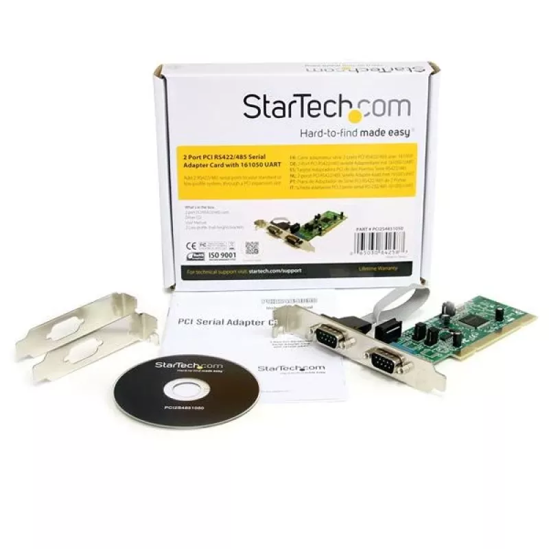 StarTech.com Κάρτα προσαρμογέα σειριακού PCI RS422/485 2 θυρών με 161050 UART