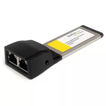 StarTech.com Κάρτα δικτυακού προσαρμογέα Ethernet Gigabit ExpressCard διπλής θύρας για φορητό υπολογιστή