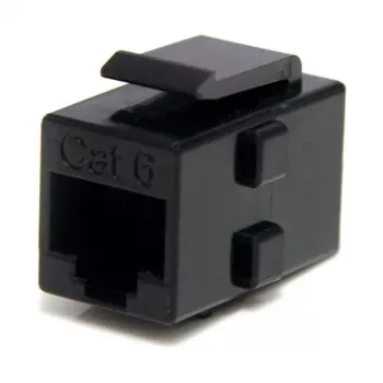 StarTech.com Ζεύκτης δικτύου Cat 6 RJ45 Keystone Jack - θηλυκό/θηλυκό, μαύρο, RJ-45, RJ-45, 90 mm, 125 mm, 2 mm