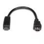 StarTech.com Καλώδιο προσαρμογέα Micro-USB σε Mini-USB 15 cm M/W, 0,15 m, Mini-USB B, Micro-USB A, αρσενικό/θηλυκό, μαύρο