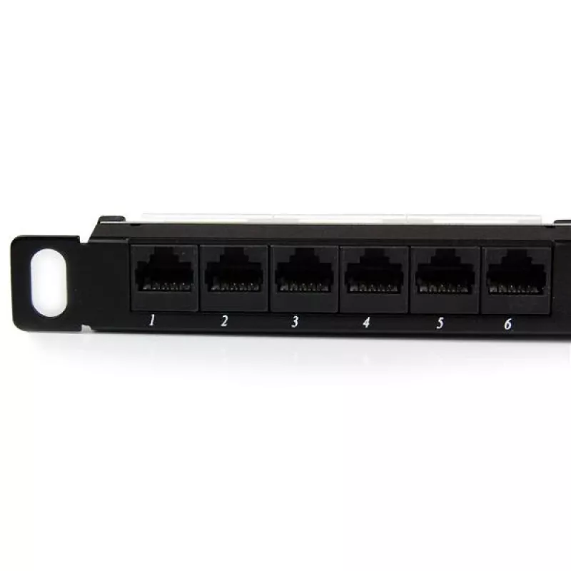 StarTech.com Patch Panel 24 Port 0.5U Cat5e – RJ45 Ethernet Rackmount Cat 5e 110 Patch Panel