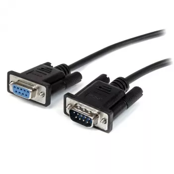 StarTech.com Καλώδιο επέκτασης σειριακό DB9 RS232 μαύρο 3m, ίσιο through - M/F
