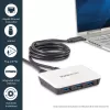 StarTech.com προσαρμογέας δικτύου USB 3.0 σε Gigabit Ethernet NIC με hub 3 θυρών - λευκό