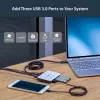 StarTech.com προσαρμογέας δικτύου USB 3.0 σε Gigabit Ethernet NIC με hub 3 θυρών - λευκό