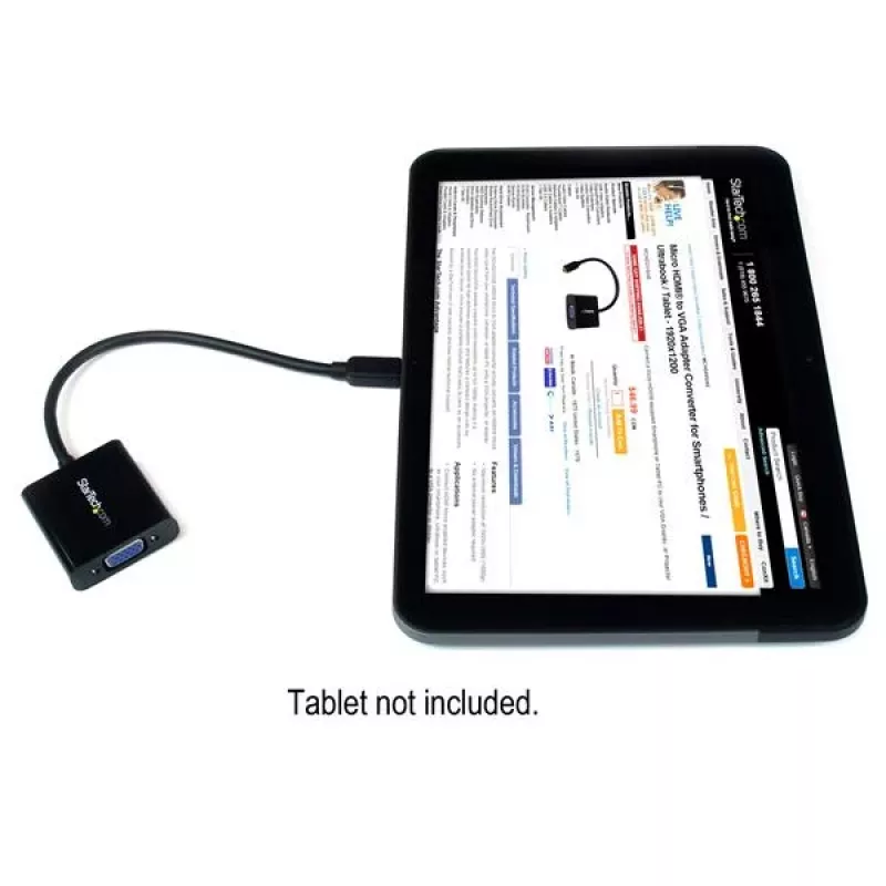 StarTech.com προσαρμογέας μετατροπής Micro HDMI σε VGA για smartphones / Ultrabook / tablet - 1920x1080