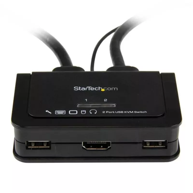 StarTech.com διακόπτης KVM καλωδίου USB HDMI 2 θυρών με ήχο και τηλεχειριστήριο – τροφοδοτούμενο από USB