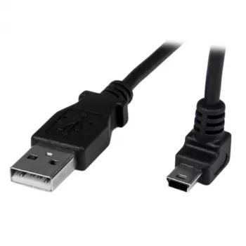 StarTech.com καλώδιο Mini-USB 1m - A σε προς τα πάνω γωνιακό Mini-B, 1 m, USB A, Mini-USB B, USB 2.0, αρσενικό/αρσενικό, μαύρο