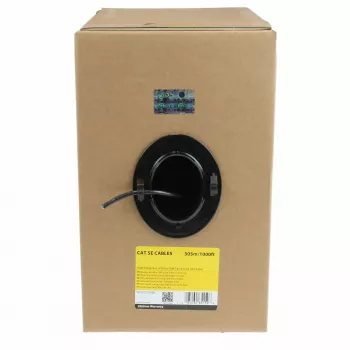 StarTech.com καλώδιο Ethernet Bulk Cat 5e – 304,8 m – συμπαγές – πιστοποιημένο CMR – μαύρο – συμμορφούμενο με TAA