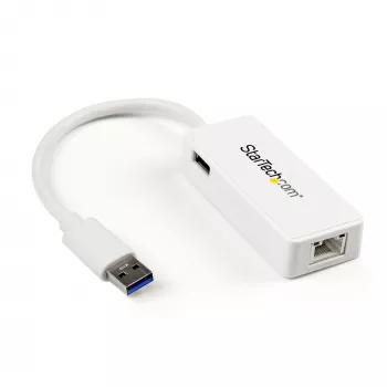 StarTech.com προσαρμογέας USB 3.0 σε Gigabit Ethernet NIC με θύρα USB – λευκό