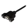 StarTech.com καλώδιο USB Panel Mount 3 ft A σε A - F/M, 0,9 m, USB A, USB A, USB 2.0, μαύρο