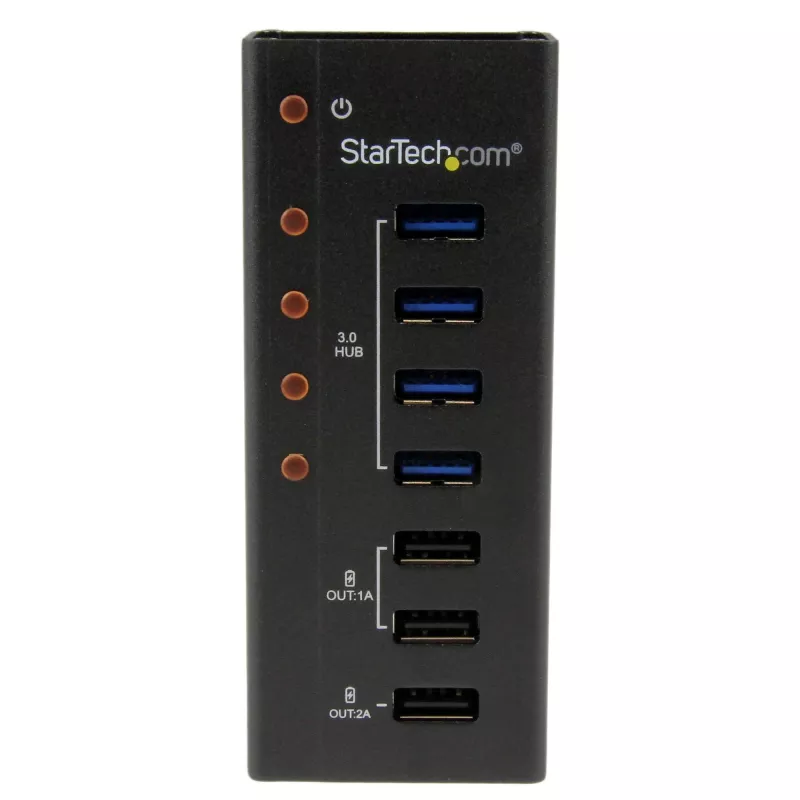 StarTech.com hub USB 3.0 4 θυρών συν 3 ειδικές θύρες φόρτισης USB…