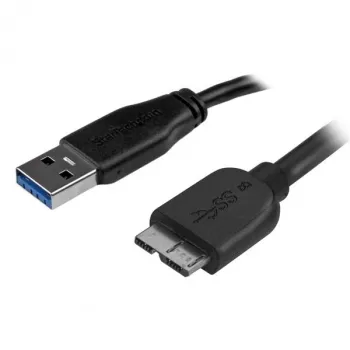 StarTech.com λεπτό Micro USB 3.0 καλώδιο – M/M – 0,5 m (20 ίντσες), 0,5 m, USB A, Micro-USB B, USB 3.2 Gen 1 (3.1 Gen 1), αρσενικό/αρσενικό, μαύρο