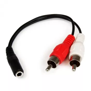 StarTech.com 15 cm στερεοφωνικό καλώδιο ήχου – υποδοχή θηλυκή 3,5 mm σε 2x βύσματα RCA αρσενικό