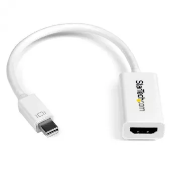 StarTech.com προσαρμογέας Mini DisplayPort σε HDMI - ενεργός μετατροπέας mDP σε HDMI - 4K 30Hz - Mini DP ή Thunderbolt 1/2 Mac/PC σε οθόνη HDMI/τηλεόραση/οθόνη - dongle προσαρμογέα mDP 1.2 σε HDMI - λευκό