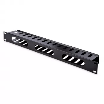 StarTech.com οριζόντιο 1U κανάλι διαχείρισης καλωδίων rack διακομιστή με κάλυμμα – πάνελ καναλιού καλωδίων rack δικτύου 19 inch – κανάλι καλωδίων με σχισμές