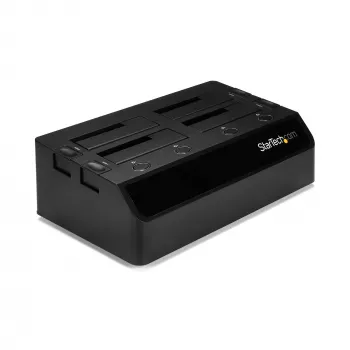 StarTech.com 4-Bay USB 3.0 SATA Docking Station σκληρού δίσκου, USB dock σκληρού δίσκου, εξωτερικό 2,5/3,5 inch SATA III SSD/HDD docking station, υποδοχή σκληρού δίσκου Hot-Swap, Top-Loading