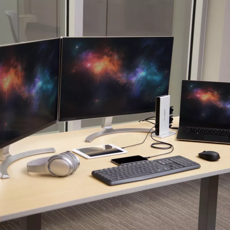 StarTech.com Dual-Monitor USB 3.0 Docking Station με DVI και κάθετη βάση