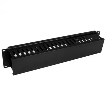 StarTech.com οριζόντιο 2U κανάλι διαχείρισης καλωδίων rack διακομιστή με κάλυμμα – πλάκα καναλιού καλωδίων rack δικτύου 19 inch – κανάλι καλωδίων με σχισμές