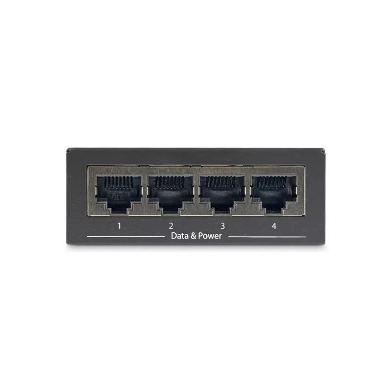 StarTech.com 4-Port Gigabit Midspan – PoE+ Injector – 802.3at/af