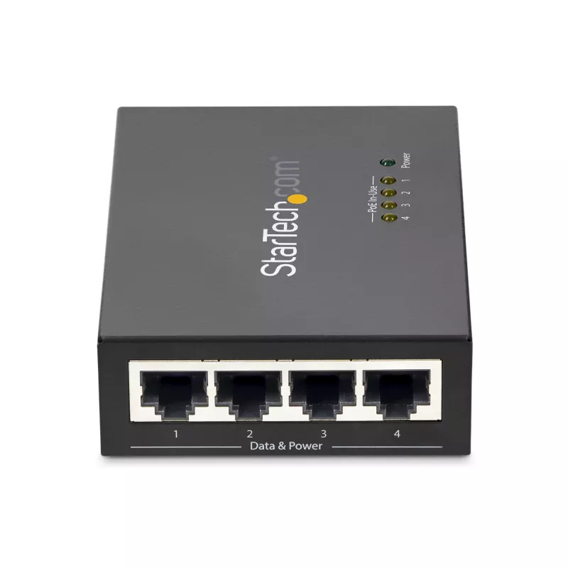 StarTech.com 4-Port Gigabit Midspan – PoE+ Injector – 802.3at/af