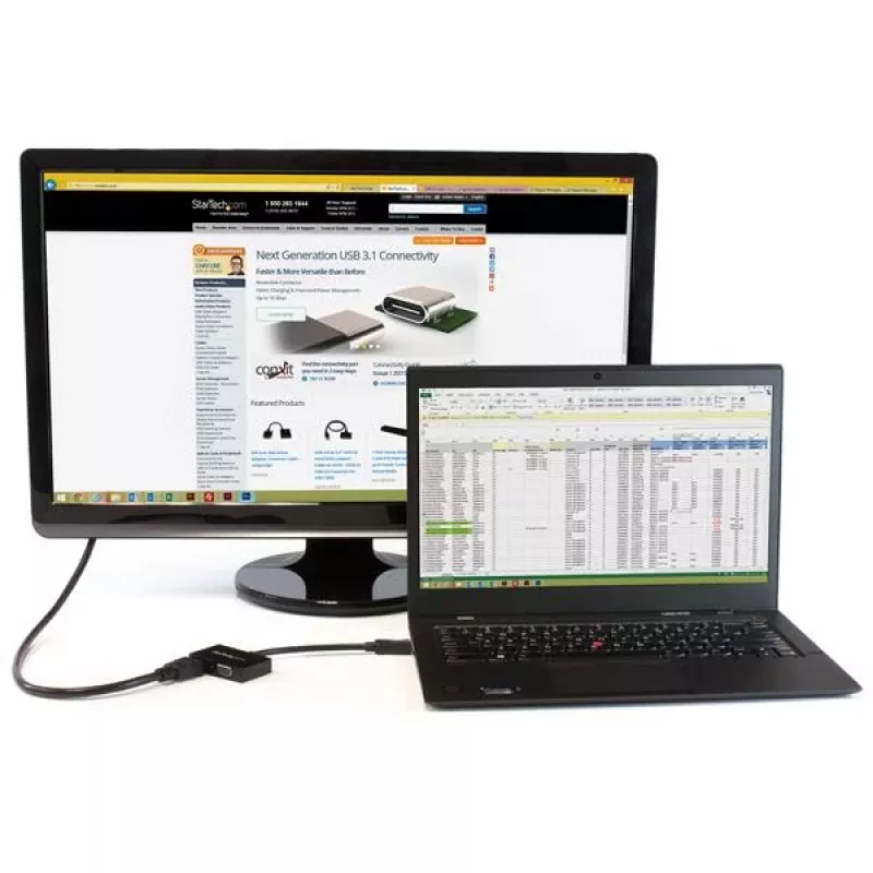 StarTech.com Travel A/V Adapter: 2-in-1 DisplayPort σε HDMI ή VGA