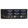 StarTech.com Διακόπτης KVM 2 θυρών με Dual-VGA – USB 2.0, 1920 x 1200 pixel, Full HD, 18 W, μαύρο