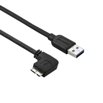 StarTech.com Λεπτό καλώδιο Micro USB 3.0 – M/M – αριστερά γωνιακό Micro-USB – 0,5 m (20 ίντσες)
