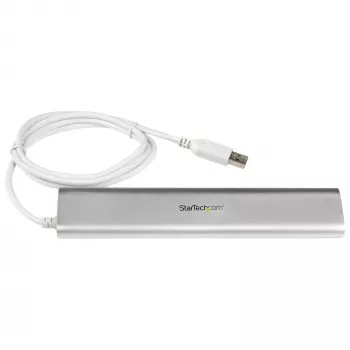 StarTech.com Hub USB 7 θυρών, USB A σε 7x θύρες USB-A, USB 5Gbps, ανθεκτικός σχεδιασμός, τροφοδοσία από bus ή αυτοτροφοδοτούμενο, φορητή επέκταση hub USB 3.0 για laptop με τροφοδοτικό