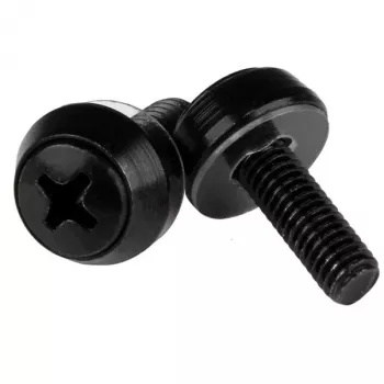 StarTech.com M5 x 12mm – Βίδες συναρμολόγησης – συσκευασία 50 τεμ., μαύρο, βίδα, ανοξείδωτο ατσάλι, λαμαρίνα, γενικής χρήσης, M5, φακοειδής κεφαλή