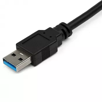 StarTech.com Προσαρμογέας USB σε Ethernet, μετατροπέας USB 3.0 σε 10/100/1000 Gigabit Ethernet LAN για φορητούς υπολογιστές, καλώδιο 11,8″/30 cm σταθερό, προσαρμογέας USB σε RJ45, προσαρμογέας NIC, προσαρμογέας δικτύου USB