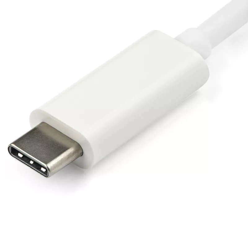 StarTech.com Προσαρμογέας USB-C σε VGA - Λευκό, 3.2 Gen 1 (3.1 Gen 1), USB Type-C, έξοδος VGA (D-Sub), 1920 x 1200 pixel