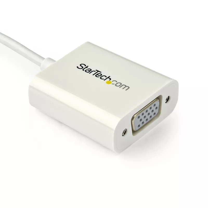 StarTech.com Προσαρμογέας USB-C σε VGA - Λευκό, 3.2 Gen 1 (3.1 Gen 1), USB Type-C, έξοδος VGA (D-Sub), 1920 x 1200 pixel