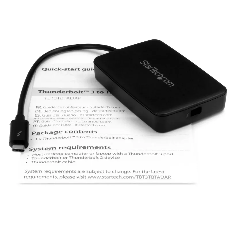 StarTech.com Προσαρμογέας Thunderbolt 3 σε Thunderbolt 2 – Φορητός υπολογιστής TB3 σε οθόνες & συσκευές TB2 – Μετατροπέας Thunderbolt 2 20 Gbit/s ή Thunderbolt 1 10 Gbit/s – Πιστοποιημένο Thunderbolt 3 – Windows/Mac