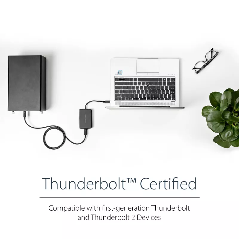 StarTech.com Προσαρμογέας Thunderbolt 3 σε Thunderbolt 2 – Φορητός υπολογιστής TB3 σε οθόνες & συσκευές TB2 – Μετατροπέας Thunderbolt 2 20 Gbit/s ή Thunderbolt 1 10 Gbit/s – Πιστοποιημένο Thunderbolt 3 – Windows/Mac