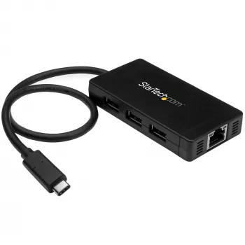 StarTech.com Hub USB 3.0 3 θυρών συν Gigabit Ethernet - USB-C - με τροφοδοτικό