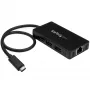 StarTech.com Hub USB 3.0 3 θυρών συν Gigabit Ethernet - USB-C - με τροφοδοτικό