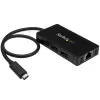 StarTech.com Hub USB 3.0 3 θυρών συν Gigabit Ethernet - USB-C - με τροφοδοτικό