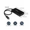 StarTech.com Hub USB 3.0 3 θυρών συν Gigabit Ethernet - USB-C - με τροφοδοτικό