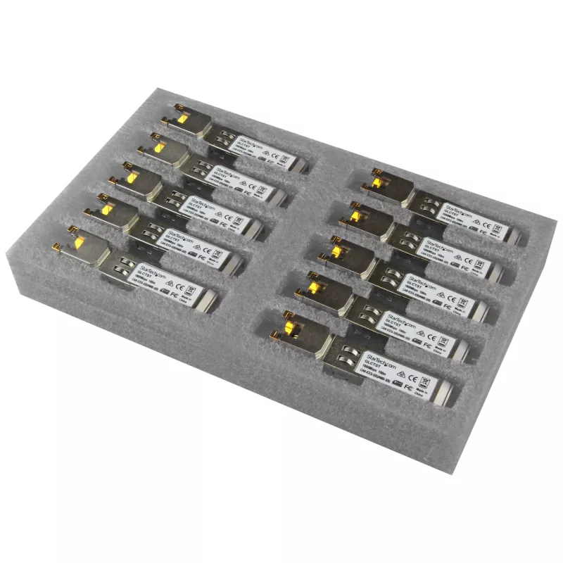 StarTech.com Μονάδα πομποδέκτη SFP συμβατή με Cisco GLC-T – 1000BASE-T – Συσκευασία 10 τεμ.