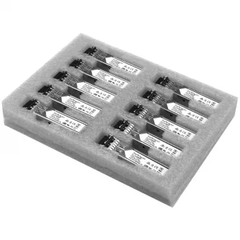 StarTech.com Μονάδα πομποδέκτη SFP συμβατή με Cisco GLC-SX-MM – 1000BASE-SX – Συσκευασία 10 τεμ.~Συσκευασία 10 τεμ. Μονάδα SFP συμβατή με Cisco GLC-SX-MM (Συσκευασία 10 τεμ.) – 1000BASE-SX – Οπτικός πομποδέκτης 1GbE πολύτροπης ίνας MMF – 1GE Gigabit Ethernet SFP – LC 550 m – 850 nm – DDM Cisco IE3200, IE3300, ME1200