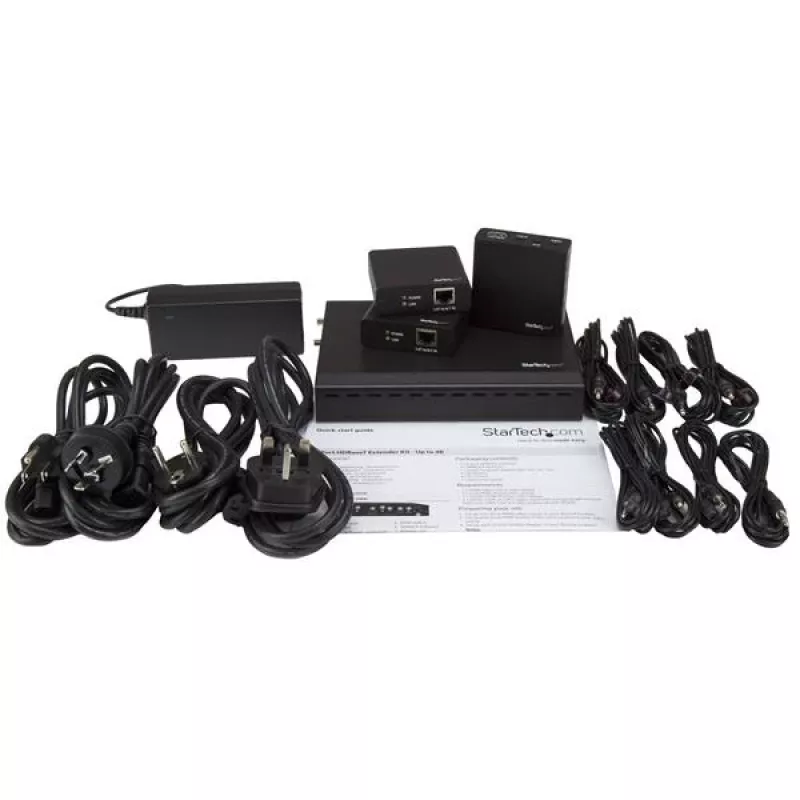 StarTech.com Κιτ επεκτατή HDBaseT 3 θυρών με 3 δέκτες - Διαχωριστής 1x3 HDMI μέσω CAT5e - Έως 4K