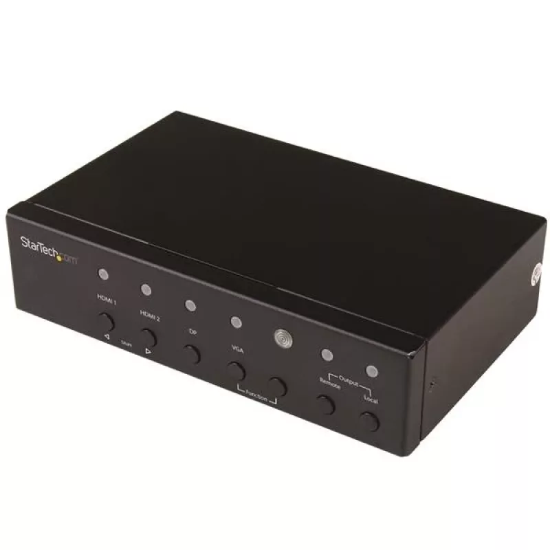 StarTech.com Επεκτατής HDBaseT πολλαπλών εισόδων με ενσωματωμένο διακόπτη – DisplayPort, VGA και HDMI μέσω CAT5e ή CAT6 – έως 4K