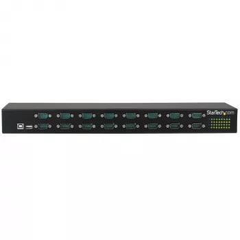 StarTech.com Hub προσαρμογέα USB σε σειριακή 16 θυρών, USB 2.0 Type-B, Σειριακή, 480 Mbit/s, Μαύρο, Ατσάλι, 36 W