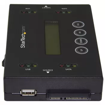 StarTech.com Αυτόνομος διπλασιαστής & διαγραφέας σκληρών δίσκων 1:1, κλωνοποιητής & διαγραφέας USB thumb drive και SATA HDD/SSD, οθόνη LCD, συμμορφούμενο με TAA, ανεξάρτητο λειτουργικού συστήματος
