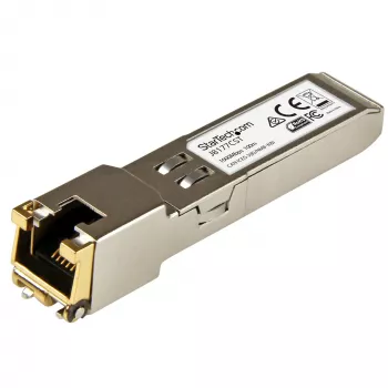 StarTech.com Μονάδα πομποδέκτη SFP συμβατή με HP J8177C – 1000BASE-T ~ Μονάδα SFP συμβατή με HPE J8177C – 1000BASE-T – SFP σε RJ45 Cat6/Cat5e – 1GE Gigabit Ethernet SFP – RJ-45 100 m – HPE 1810, 1820, 2530